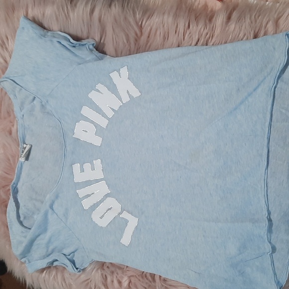 PINK Victoria's Secret Tops - Pink Victoria's Secret baby blue tee size xsmall